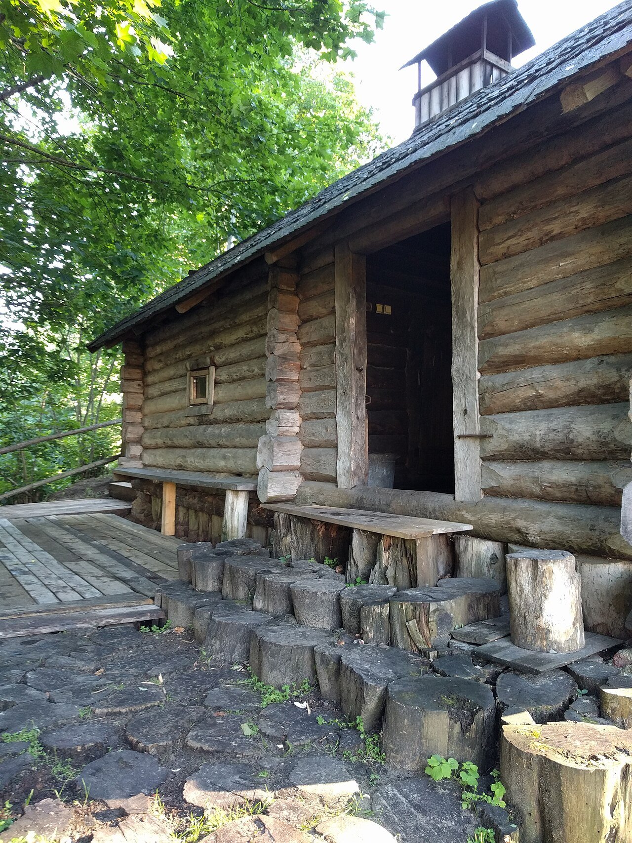 Traditional Lithuanian sauna in Zervynos, Dzūkija