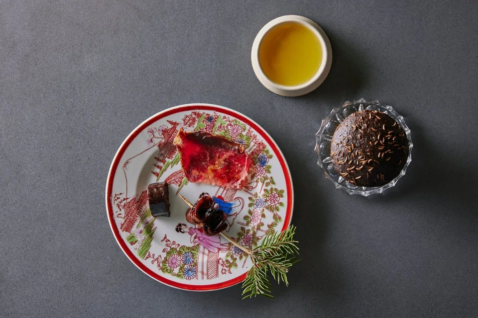 A plated course with accompaniments from Nineteen18.
