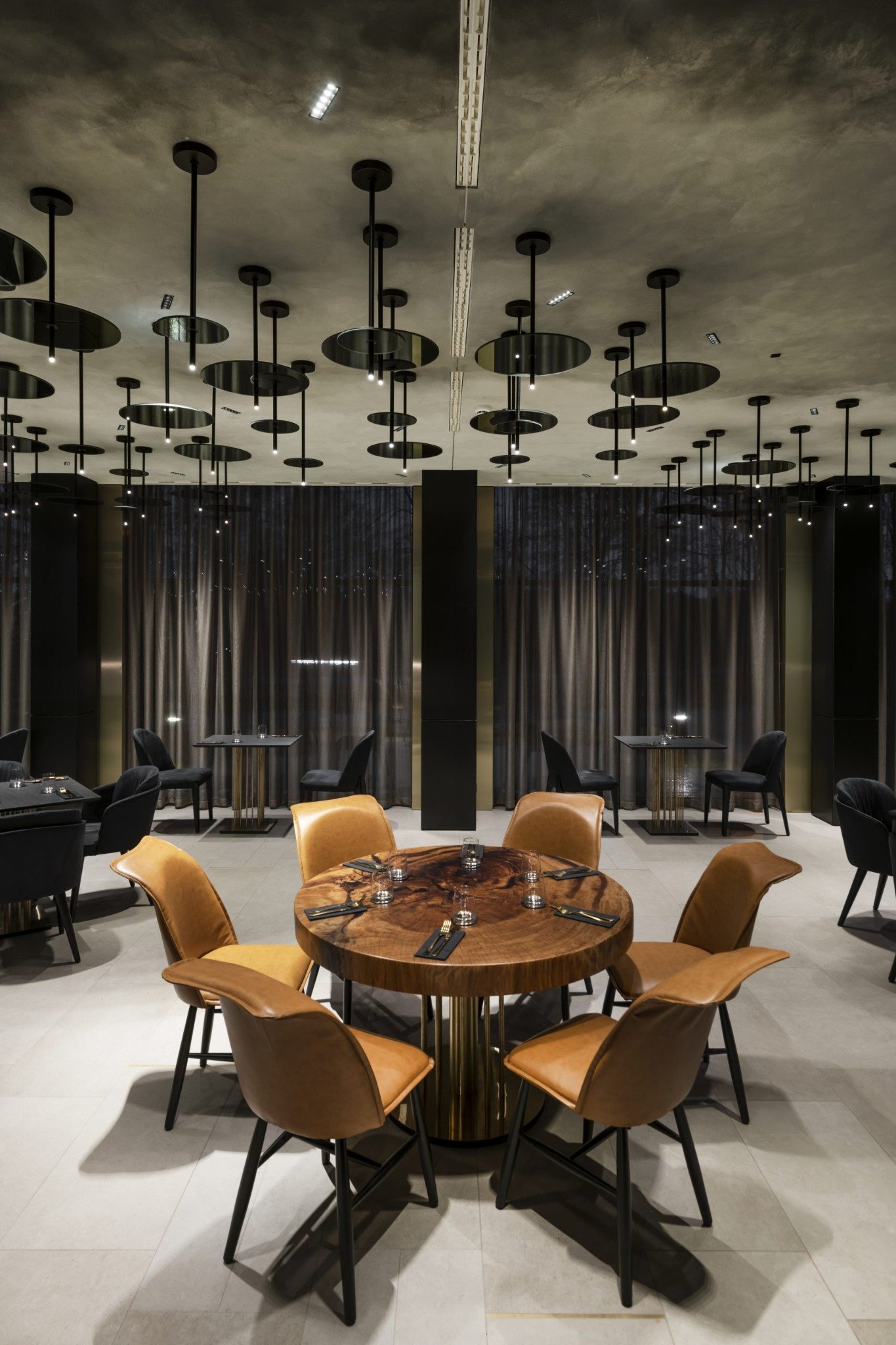 Contemporary restaurant interior at MANA Sleep & Spa