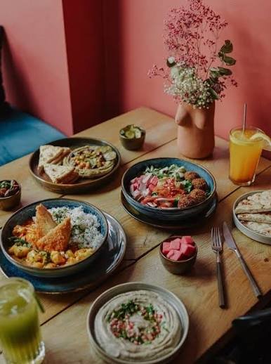 Colourful Middle Eastern-style dishes at Toli Toli in Druskininkai